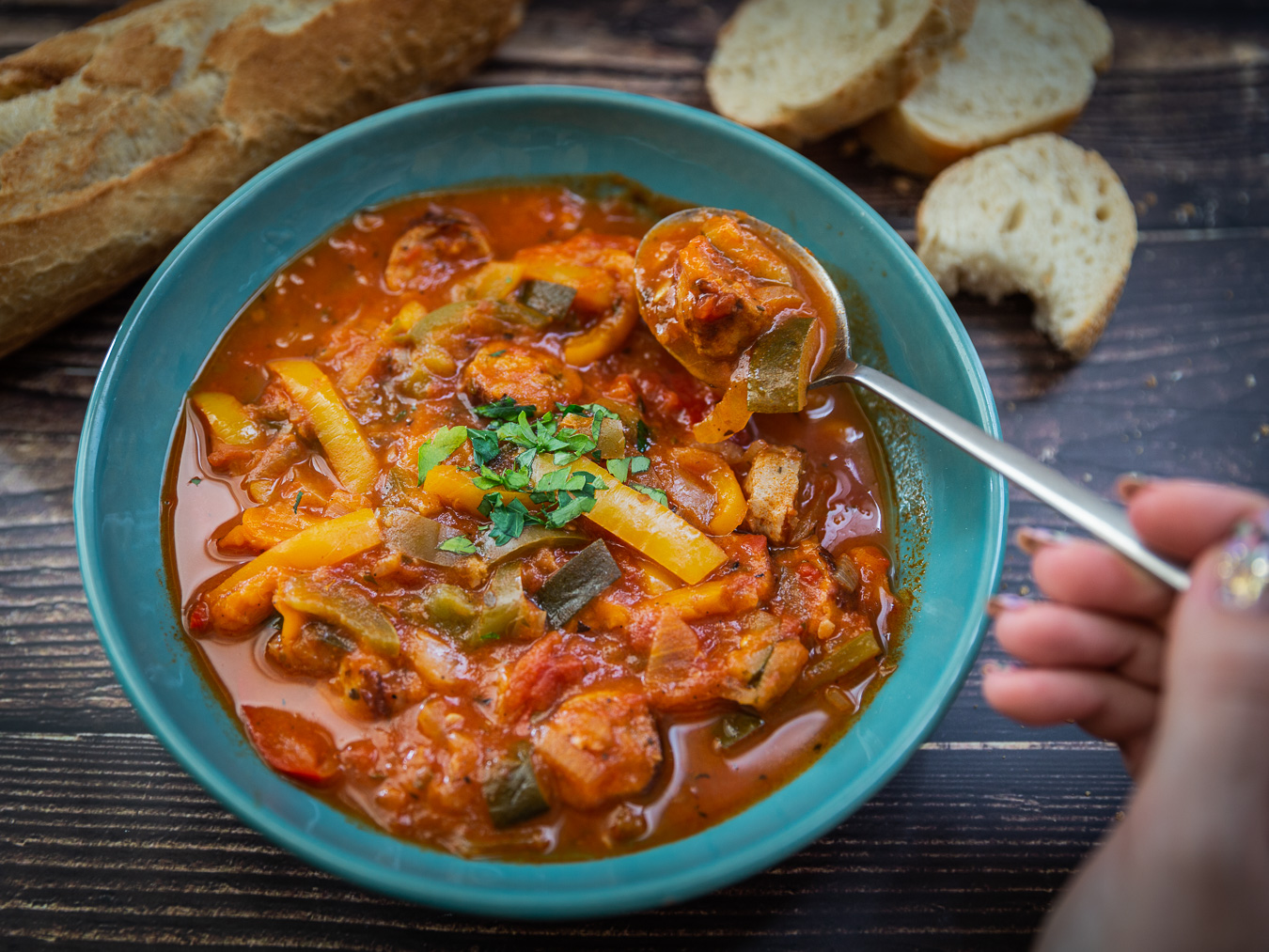 Leczo (Polish Pepper and Sausage Stew)