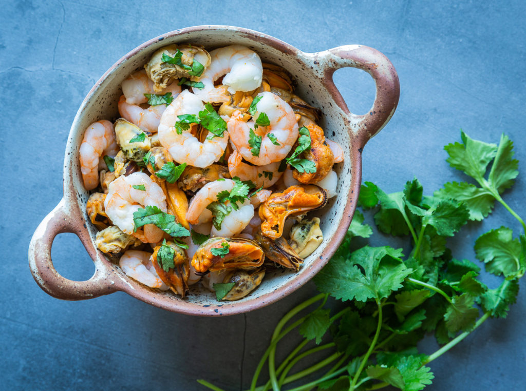 Warm Seafood Rice Salad