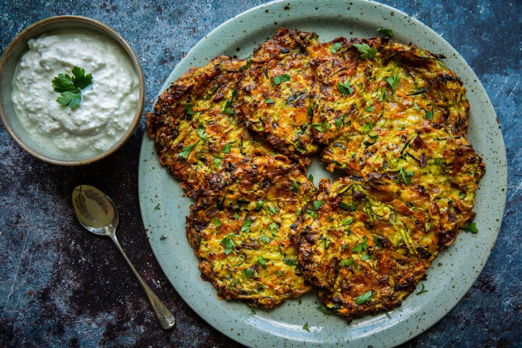 Baked Courgette Pancakes