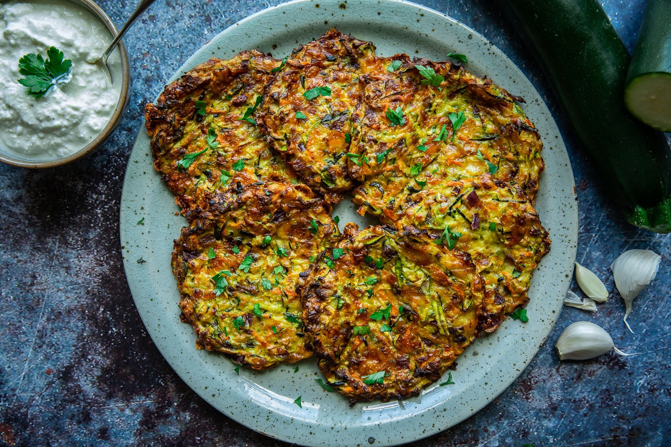 Baked Courgette Pancakes