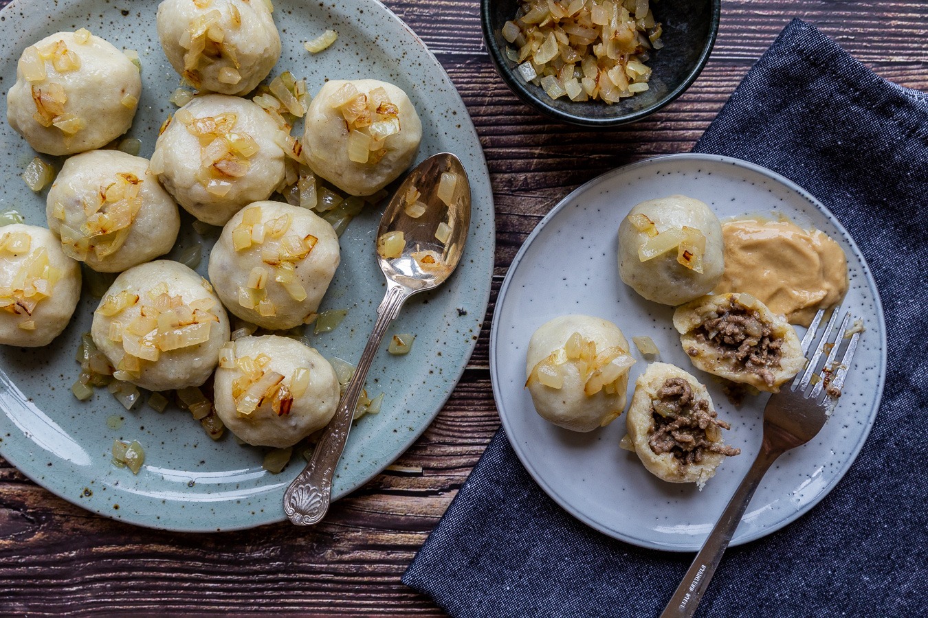 Potato Dumplings with Meet Filling