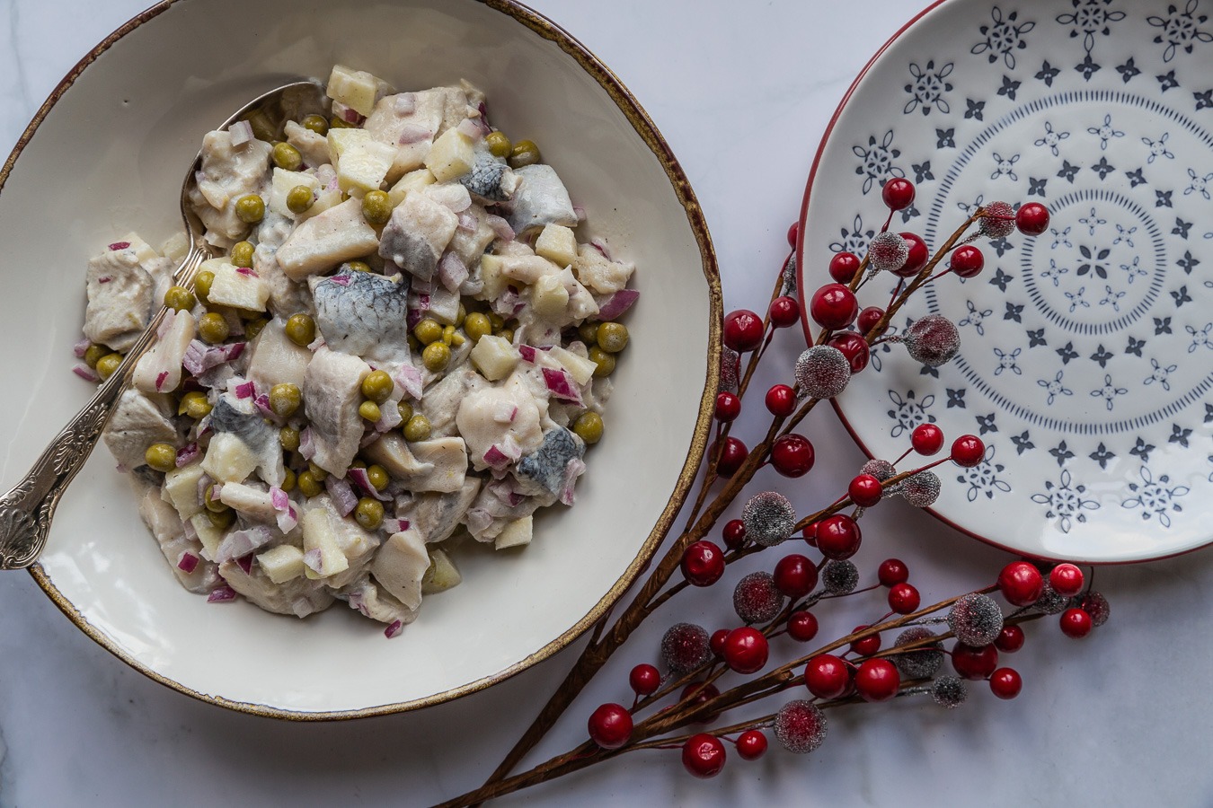 Herring Salad with Peas and Apple