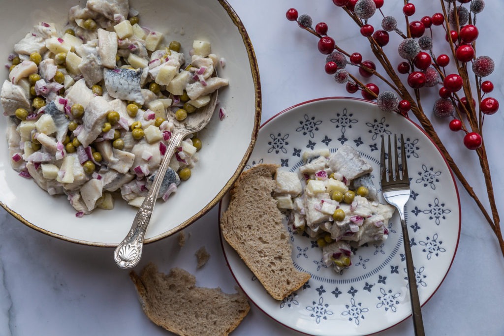 Herring Salad with Peas and Apple