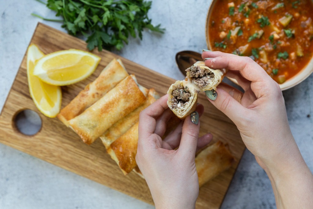 Borek (Algerian Beef Rolls)