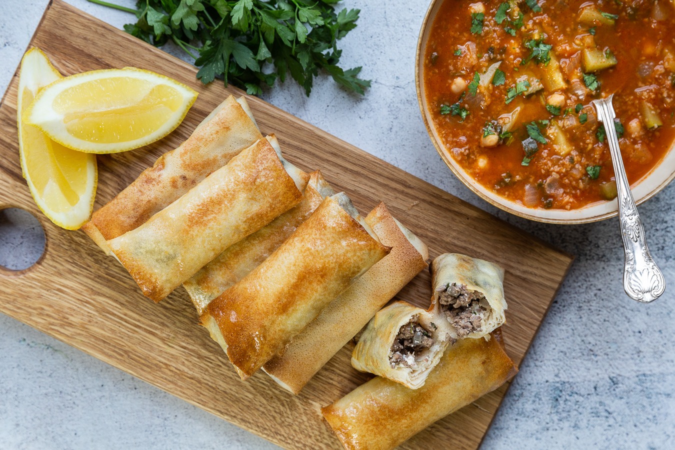 Borek (Algerian Beef Rolls)