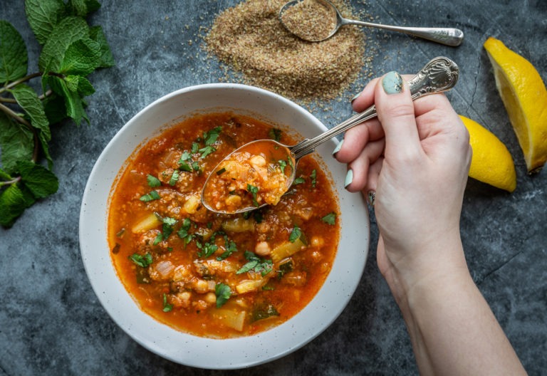 Algerian Frik Soup - Uncommonly Delicious