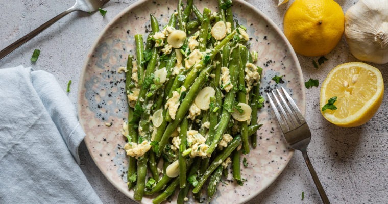 Green Beans with Eggs and Blue Cheese